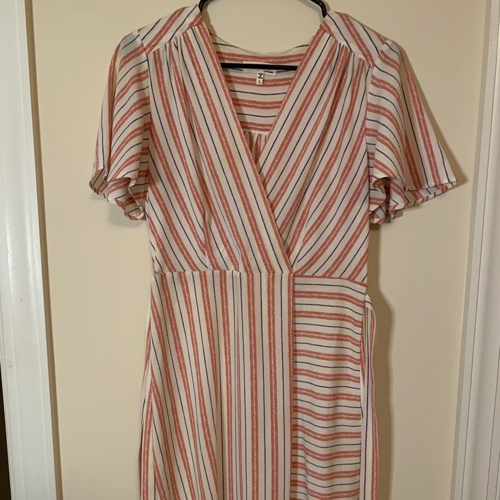 Pink and white stripped dress
